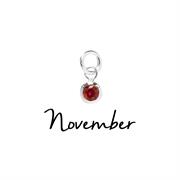 Sterling Silver November CZ Birthstone Pendant