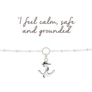 Sterling Silver Anchor Charm Bracelet for Calmness