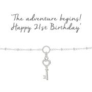 key 21st birthday bracelet