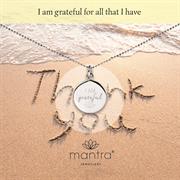 silver I am grateful necklace