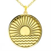 Gol AA Sobriety Serenity Recovery Necklace