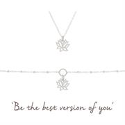 Lotus Gift Set - Lotus Necklace & Bracelet