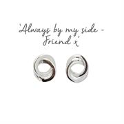 Friendship Linked Circles Earrings - Sterling Silver