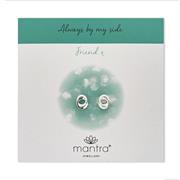 silver friend earrings
