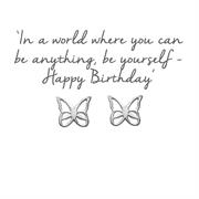 happy birthday butterfly earrings