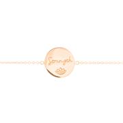 strength quote necklace in rose gold