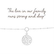 Family Tree Charm Bracelet in Sterling Silver