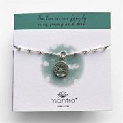 Sterling Silver Family Tree Charm Bracelet