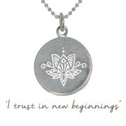 Sterling Silver Lotus Ornate Necklace