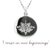 Sterling Silver Lotus Ornate Necklace