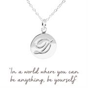 Sterling Silver Initial D Necklace 