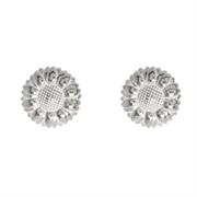 Sterling silver sunflower studs