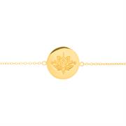 Gold Lotus Flower Renewal Bracelet 