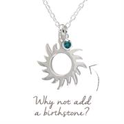 Yellow Gold Sun Mantra Birthstone Pendant