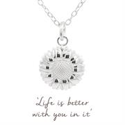 Sterling Silver Sunflower Necklace