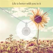 Sterling Silver Sunflower Friendship Necklace