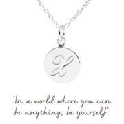 Sterling Silver X Initial Necklace