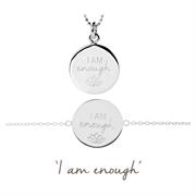 i am enough necklace and bracelet set rose gold