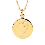 Gold Heart Necklace  - Breast Cancer Haven Charity