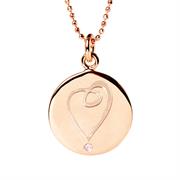 Rose Gold Heart Necklace  - Breast Cancer Haven Charity