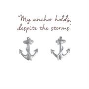 Sterling Silver Anchor Earrings for Protection