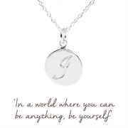 Sterling Silver Initial I Necklace 