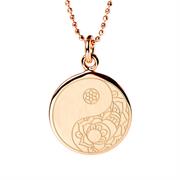 rose gold yin yang necklace