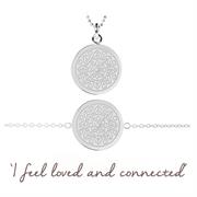 love mandala necklace and bracelet set