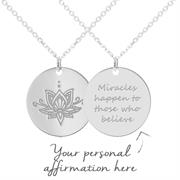 Personalised Sterling Silver myMantra Necklace