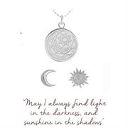 moon and sun necklace and earrings