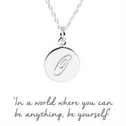 Sterling Silver O Initial Necklace