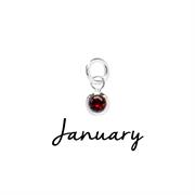 Sterling Silver January CZ Birthstone Pendant 