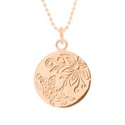 rose gold bloom in adversity pendant necklace