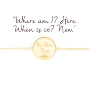 sterling silver personalised be here now bracelet