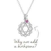 Heart Chakra Mantra Birthstone Pendant