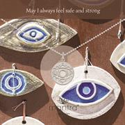 Sterling Silver Evil Eye Lucky Necklace