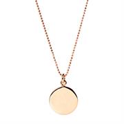 Rose Gold Custom Engraved Pendant Necklace