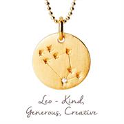 Sterling Silver Leo Star Map Necklace