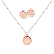 Rose Gold Lotus Flower Necklace and Earring Set New Beginnings