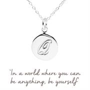Sterling Silver Q Initial Necklace