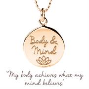 Body and Mind affirmation Necklace