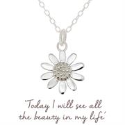 Sterling Silver Daisy Necklace