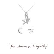 Sterling Silver Star Gift Set - Necklace and Earrings