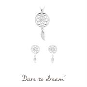 dreamcatcher necklace and earrings