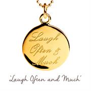 Laugh Often and Much affirmation Necklace
