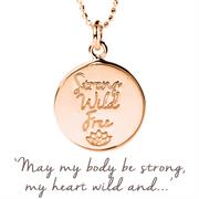 Personalised Gold Strong Wild Free Necklace