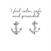 Sterling Silver Anchor Earrings for Calmness