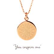Rose Gold You Inspire Me Star Necklace 