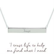 Trust Bar Necklace with Mantra