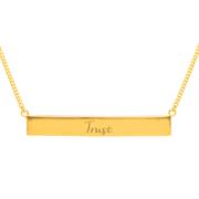 Trust Bar Necklace in Gold